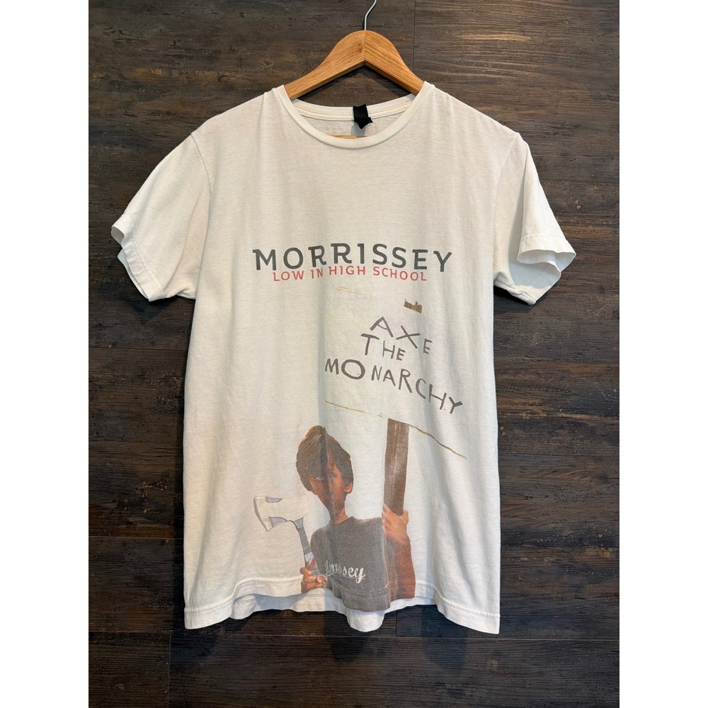 Morrissey Low In High School Axe The Monarchy Graphic T-Shirt Mens M White